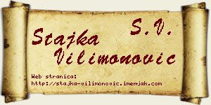 Stajka Vilimonović vizit kartica